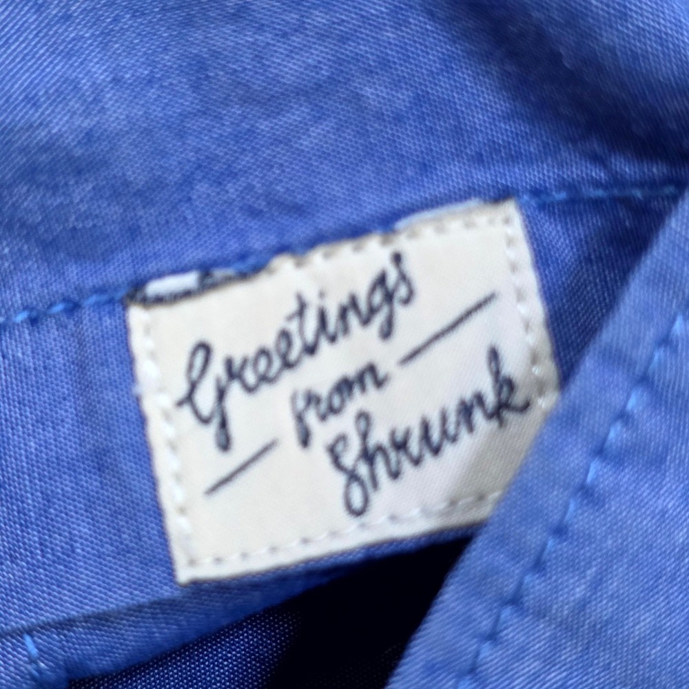 Scotch & Soda Scotch Shrunk Button Down Shirt Boys 10 Blue Chambray Long Sleeve - Picture 7 of 9